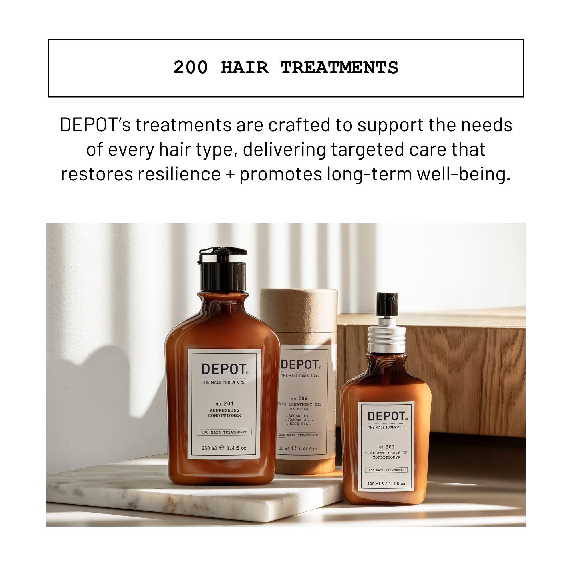 NO. 204 HAIR TREATMENT OIL – Depot Male Tools